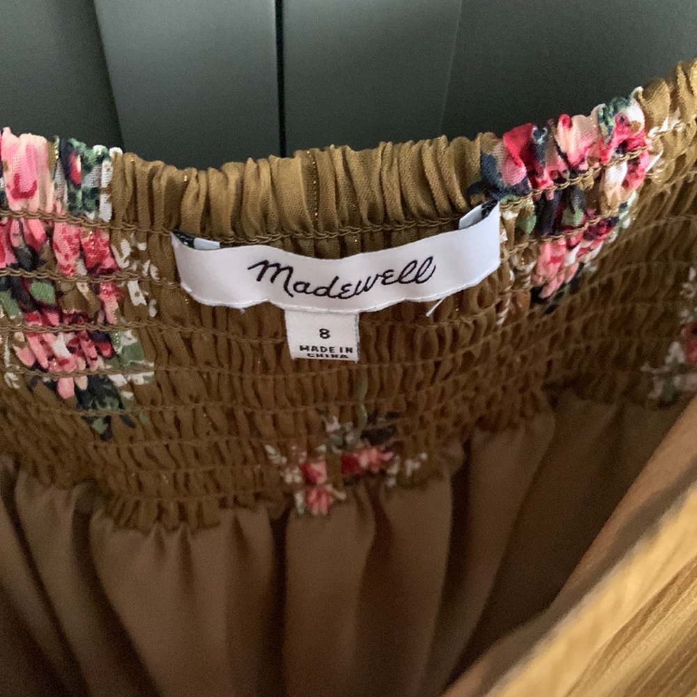 Madewell Maxi Copper Floral Dress size 8 - Picture 3 of 10